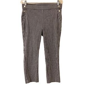 Rafaella Black and White Gingham Comfort Pull-On Capri Pants, Size 10